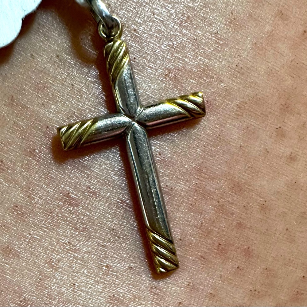 14k solid white gold Milro’s cross